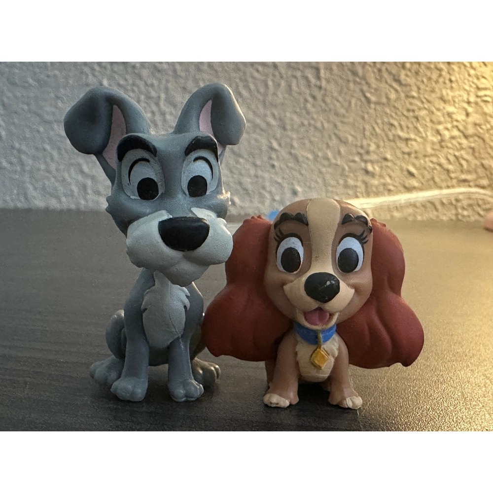 Disney Lady and the Tramp Figure Lot Lady Tramp Mini Figures Classic Collectible